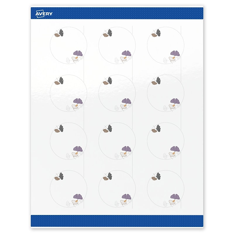 Avery Laser/Inkjet Circle Multipurpose Labels, 2" Dia., White, 120/Pack (S00-F48) image 1