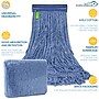 BISON LIFE Kleen Handler Blend String Wet Mop Head, 20 oz., Blue, 24/Pack (BPES-LEM-BD-BL-20-1-24A)~#|#~A7F4F55B-5AB3-4C1F-93284359ED47DB2F_sc7