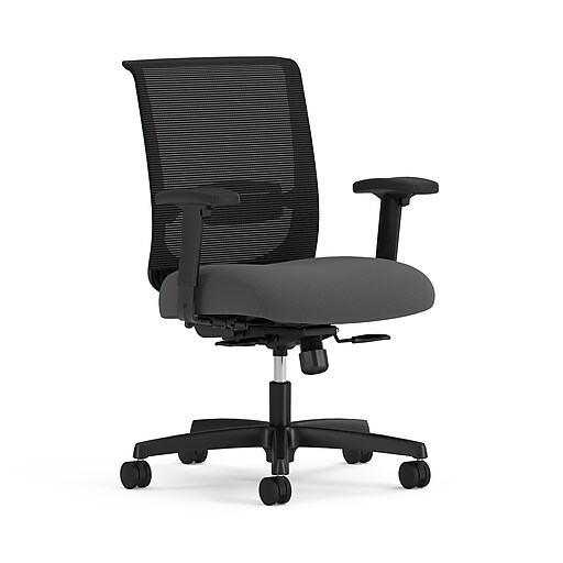 HON Convergence Mesh/Fabric Swivel Task Chair, Charcoal/Black