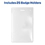 Avery Secure Top Heavy Duty Multiuse Badge Holders, 4" x 3", Clear Portrait Holders, 25/Pack (74472)~#|#~A7FC7520-6080-49B9-8393774AA6421A71_sc7