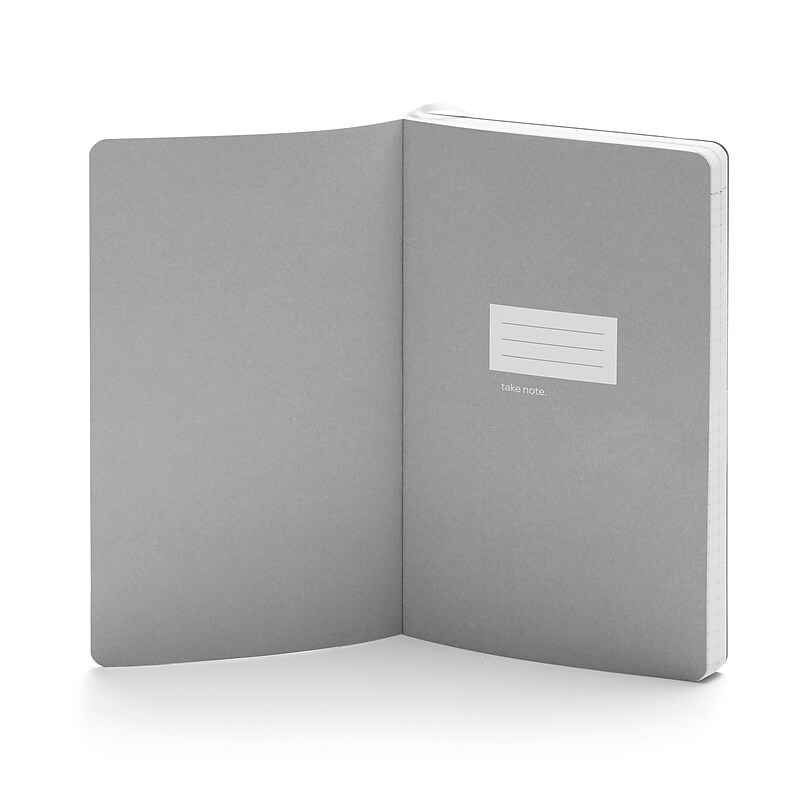 Poppin Professional Notebooks, 5" x 8.25", College Ruled, 96 Sheets, White (104336) image 1