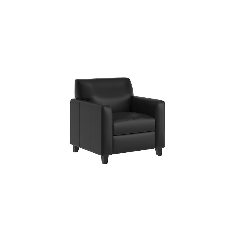 Flash Furniture Agent LeatherSoft Club Chair, Black (BT827U1BK) image 1