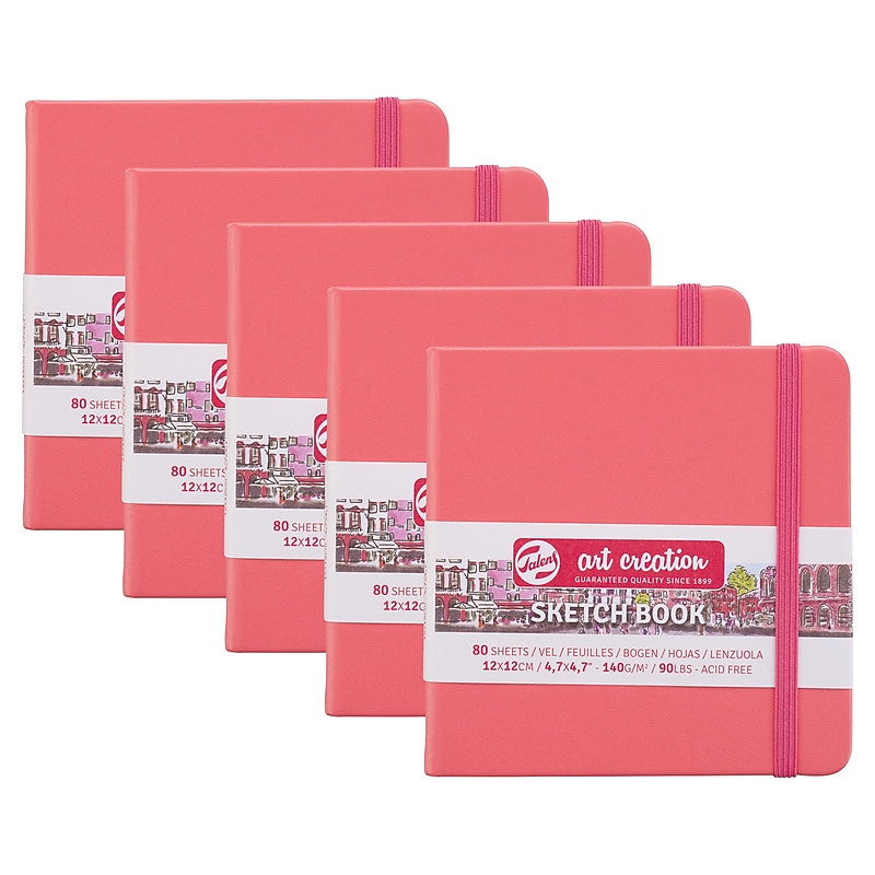 Talens Art Creation 4.7" x 4.7" Sketch Book, 80 Sheets/Book, 5/Bundle (TLN9314314M-5) image 1