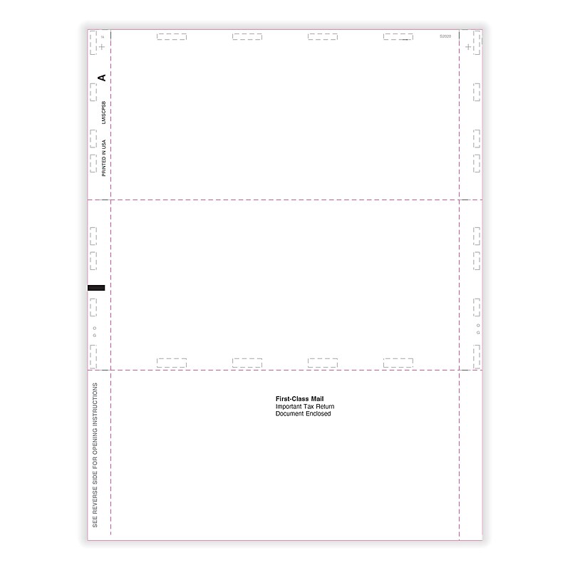 ComplyRight 2025 Pressure-Seal 1099-MISC Tax Form, 1-Part, 4-Up, 500/Pack (5501B) image 1