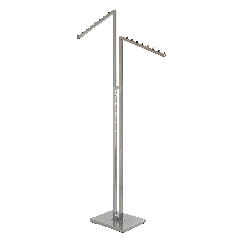 Nahanco Metal 2-Way Garment Rack, Chrome (K25) image 1