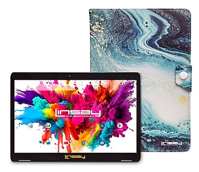 Linsay Octa Core 10.1″ Tablet, 128GB Storage, Android 15, Bundled with Ocean Marble Case and Stylus Pen (F10IPGCMOC) Sansujyuku sansujyuku.com