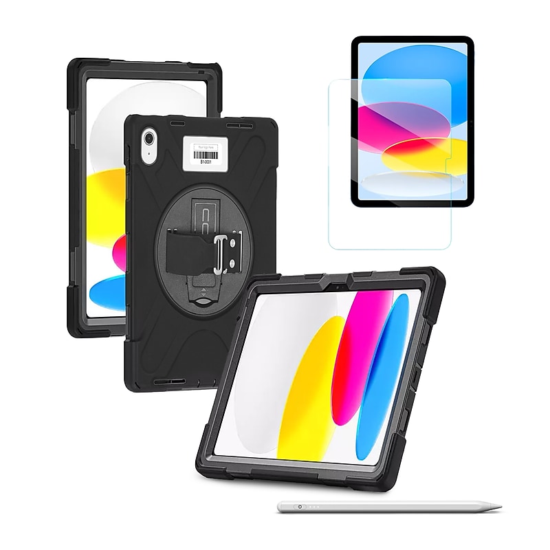 CODi Rugged iPad 11" (A16)/iPad 10.9" (10th Gen) Case, Screen Protector & Active Stylus for iPad w/ Palm Rejection (TK000004) image 1