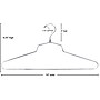 Nahanco 19" Metal Shirt/Dress Hanger, Chrome, 100/Pack (SLD-19)~#|#~A81073CF-F7A3-442C-AA8DA254EC3E56B3_sc7