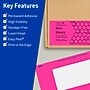 Avery Laser/Inkjet Rectangle Multipurpose Labels, 2" x 6", Neon Magenta, 160/Pack (94242)~#|#~A812B215-732A-41C5-A33F6390FF2F3709_sc7