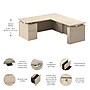 Bush Business Furniture Stratus 72"W Electric L-Shaped Adjustable Standing Desk with Cabinet, Natural Elm (SUT016NE)~#|#~A814DAE6-9963-4419-802F6143AC9925DB_sc7