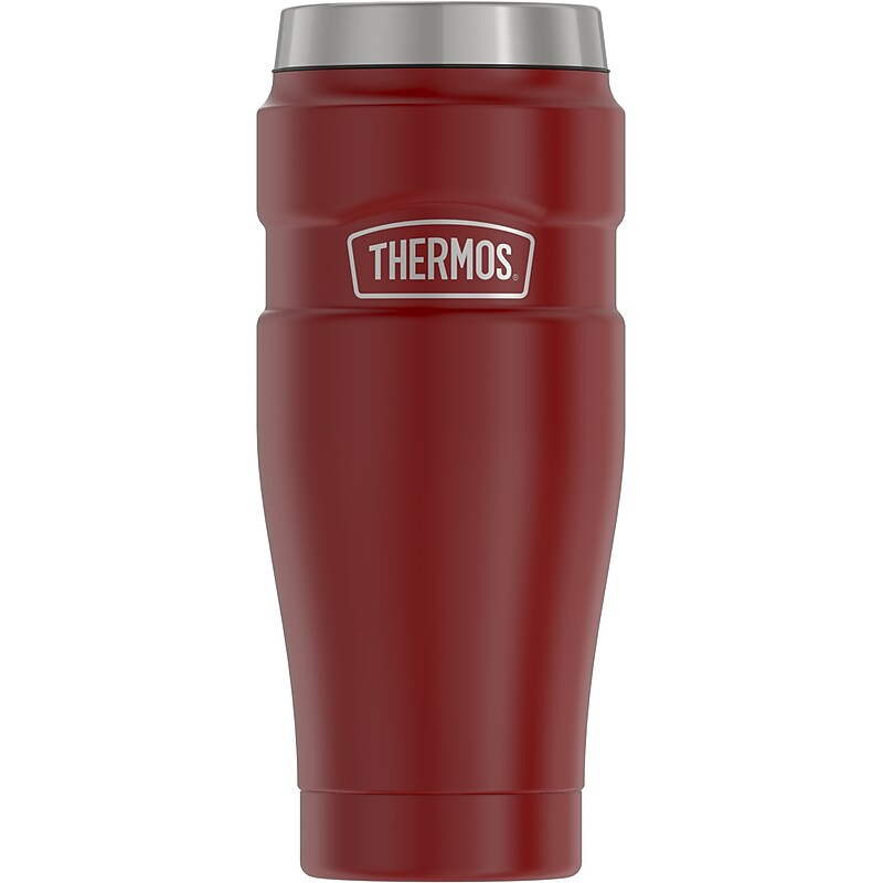 Thermos King Stainless Steel Vacuum Insulated Travel Mug, 16 oz., Rustic Red (EASK1000MR4) image 1