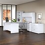 Bush Business Furniture Studio C 72W x 36D U Shaped Desk with Hutch, Bookcase and File Cabinets, White (STC001WHSU)~#|#~A81C906A-CFE4-4AFE-9BAF2E8599BA096C_sc7