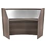 Regency Marque 72"W Curved Reception Desk Workstation, Driftwood Gray (77310GY)~#|#~A821EB21-26FF-4236-A2E94193ED62516B_sc7