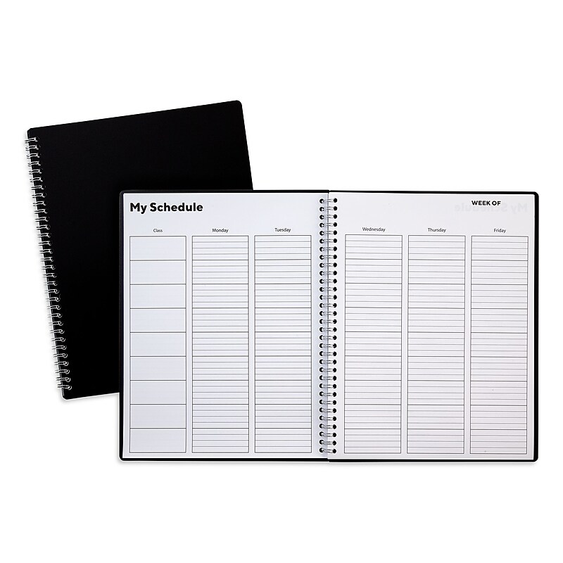 Staples 8.5" x 11" Academic Weekly Teacher Planner, Black (TR59498-21) image 1