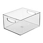 iDESIGN Small Stackable Plastic Storage Bin with Handles, Clear (63898)~#|#~A83310FF-4F16-473A-AE30688D288F880B_sc7