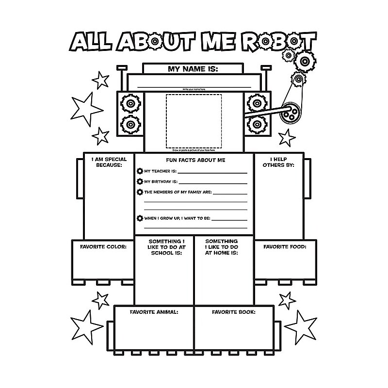 Scholastic Teaching Resources Activity Poster Sets, All-About-Me Robot image 1