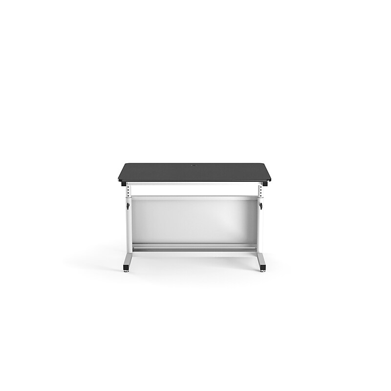 VersaDesk Deluxe 48"W Manual Adjustable Standing Computer Table, Black/White (CTL4830-WB) image 1
