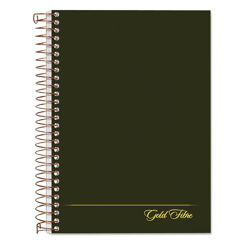 Ampad Gold Fibre Personal Notebook, 5" x 7", College Ruled, 100 Sheets, Classic Green (TOP20801) image 1