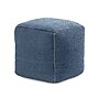 Anji Mountain Madison Ivory Sailor Blue Fabric Square Pouf Ottoman (AMBPF102-1818)~#|#~A84083E6-ECED-4518-AAF773E8E5063E2C_sc7