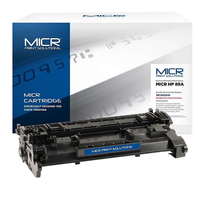 MICR Print Solutions Compatible Black Standard Yield MICR Toner Cartridge Replacement for HP 89A (CF289A) image 1