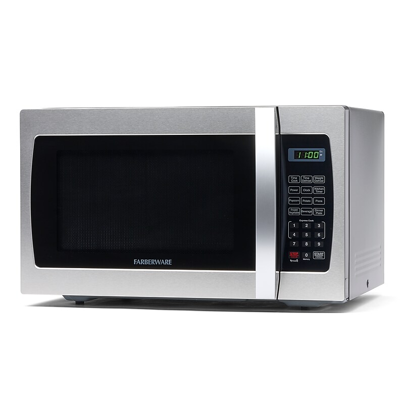 Farberware Professional 1.3 Cu. Ft. Countertop Microwave, Stainless Steel (FMO13AHTBKE) image 1