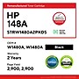 Staples Remanufactured Black Standard Yield Toner Cartridges Replacement for HP 148A (W1480A), 2/Pack~#|#~A849FF63-71B9-4E2D-ACE3EC463E7DD74A_sc7