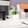 Mind Reader 2-Compartment Desk Organizer, White (PLANDORG-WHT)~#|#~A84F4AF1-2637-440E-A55418F8712AF058_sc7