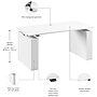 Bush Business Furniture Stratus 60"W Electric Rectangular Adjustable Standing Desk, White (SUT001WH)~#|#~A850C921-1183-4577-9304EF980F2059DB_sc7