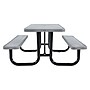 Global Industrial 8' Rectangular Picnic Table, Expanded Metal, Gray (277153GY)~#|#~A8534DEB-6F05-4B32-9F08E4B27804AB41_sc7