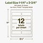 Avery Hemp Rectangle Laser/Inkjet Multipurpose Labels, 1-1/4" x 3-3/4", Off-White (240/Pack)~#|#~A856B49A-C463-4093-BEAB253FB12DB18E_sc7