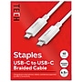 Staples USB-C to USB-C Braided Cable, 6.6ft, 2/Pack (ST62320)~#|#~A85C9D6B-BD3F-49ED-9D3810E4506EA253_sc7
