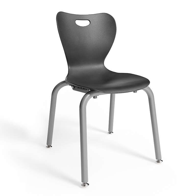 Staples Polypropylene 14" Student Chair, Black, 4/Box (ST63542) image 1