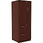 Lorell Essentials Series 65.6" Laminate Tall Storage Cabinet With 2 Drawers, Mahogany (LLR69897)~#|#~A8601F4E-0491-4BFF-9E886F1D29E077F4_sc7