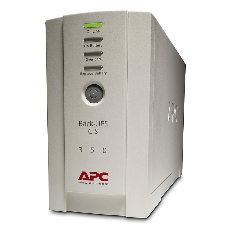 APC Back-UPS 350VA Battery Backup and Surge Protector, 6-Outlets, Beige (BK350) image 1