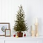 Nearly Natural Alpine Natural Look Artificial Christmas Tree in Wood Planter, 3' (T1800)~#|#~A8744574-344E-4189-B34A7B8710349C08_sc7