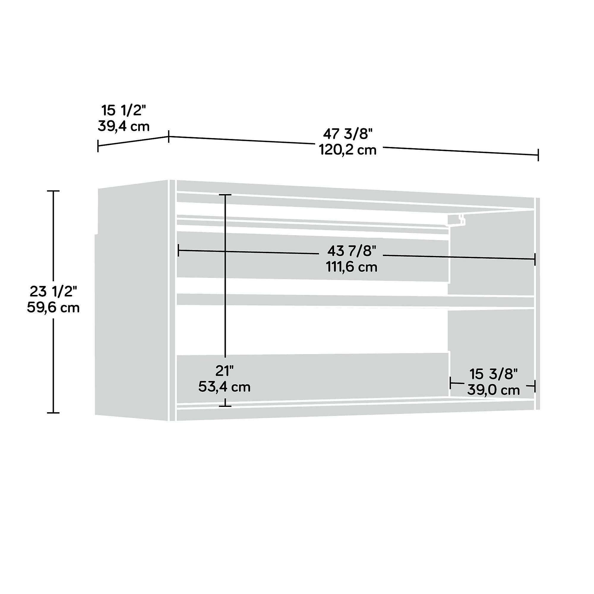 Sauder GarageCore 23″H Wall Cabinet, White (441604) Sansujyuku sansujyuku.com