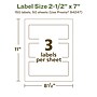 Avery EcoFriendly Laser/Inkjet Rectangle Multipurpose Labels, 2-1/2" x 7", White, 150/Box (94247)~#|#~A87A58C1-EB2D-4B7B-8ADF5787BD7F12F1_sc7