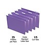 Staples Hanging File Folders, Letter, 1/5-Cut Tab, Letter Size, Purple, 25/Box (ST419200-CC)~#|#~A87DF100-597A-4439-98EC2FDDCFD690B8_sc7