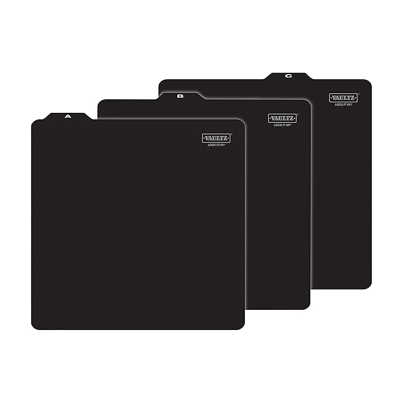 Vaultz Vinyl Record Storage Dividers, Paperboard, Black, 25/Pack (VZ00550) image 1