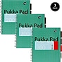 Pukka Pad Metallic 5-Subject Notebook, Ruled, 100 Sheets, Green, 3/Pack (8748-MET)~#|#~A8818D6E-44D3-4C37-98DE99434707B1F7_sc7