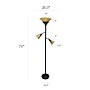 Elegant Designs 71" 3 Light Floor Lamp  with Scalloped Glass Shades, Restoration Bronze (LF2002-RBZ)~#|#~A8830F75-C9AD-46C1-859440D8E4A15051_sc7