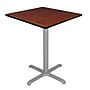 Regency Cain Square Laminate Cafe High X Base Table, 36"D x 36"W, Cherry/Grey (TCB3636CHGY)~#|#~A88489C9-9502-4DD3-825E3A04646B6AAA_sc7