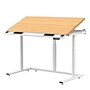 VersaDesk PowerLift Triad 60"W Electric Adjustable Drafting Table, Bamboo/White (TRDT-6030-WNB)~#|#~A887B582-598D-449A-84149684917AD4AB_sc7