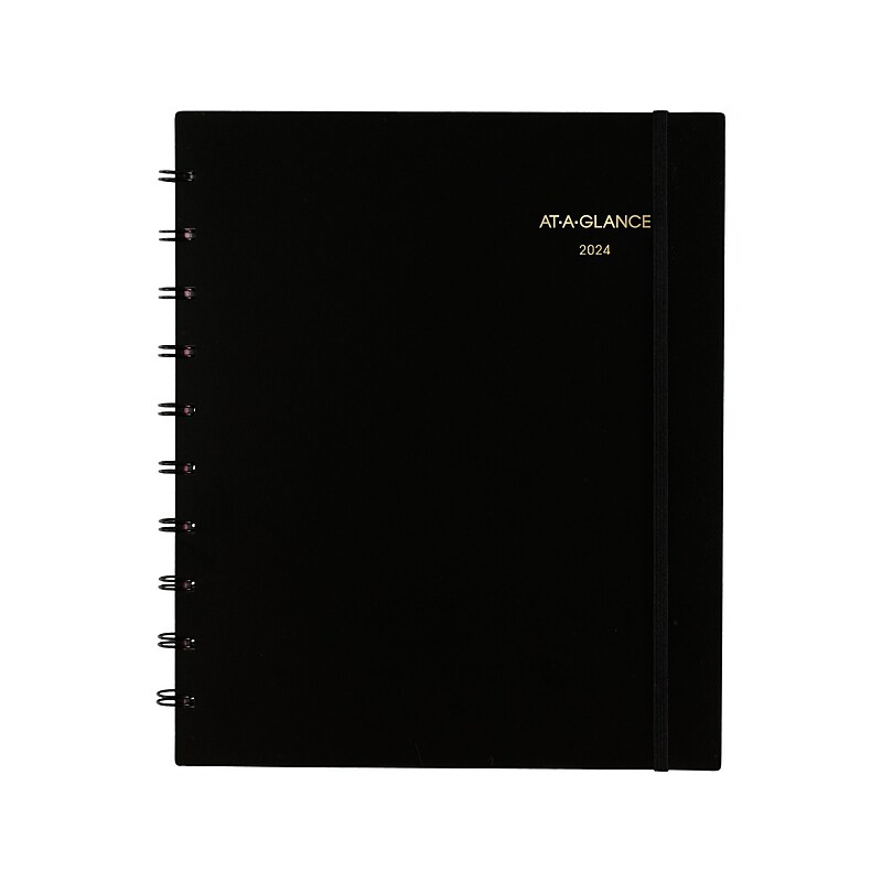 2024 AT-A-GLANCE Move-A-Page 8.75" x 11" Weekly & Monthly Appointment Book, Black (70-950E-05-24) image 1