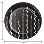 Creative Converting Golden Wishes Dessert Paper Plates, Black/Gold, 32/Pack (DTC365090PLT)~#|#~A895682C-0F08-408A-AC5593D8DF841D80_sc7