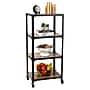 Mind Reader 4-Tier Bar Cart Rolling Utility Cart, Black (4TWDMTCART-BLK)~#|#~A895D65C-261C-4624-909ABB7A2AA0A888_sc7