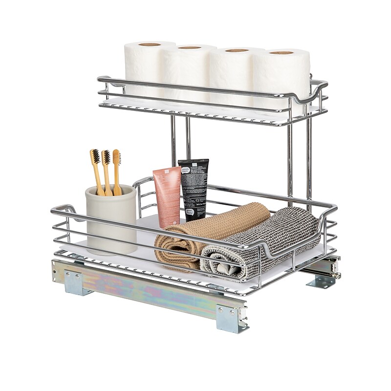 Household Essentials Glidez Metal Organizer, Chrome (61765-1) image 1
