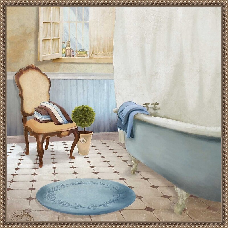 Amanti Art Sundance Bath I by Elizabeth Medley Framed Canvas Wall Art Print, 22" x 22" (A42678299387) image 1