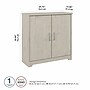 Bush Furniture Cabot 30H Storage Cabinet with 2 Shelves, Linen White Oak (WC31198)~#|#~A8988235-55E8-4F4D-A9D940F85D5C32FD_sc7