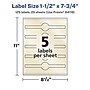 Avery Pearlized Ivory Decorative Edge Multipurpose Labels, 1.5" x 7.75", Ivory, 125/Pack (94118)~#|#~A8995703-9FA6-4DD5-8004821E7AFC6A8D_sc7